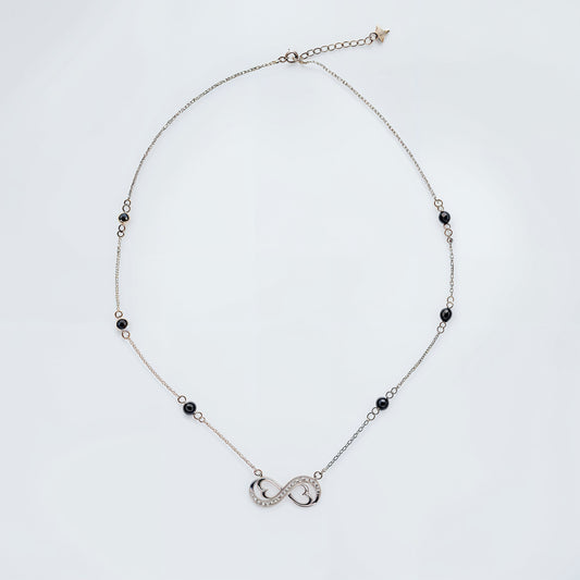Infinity Heart Necklace in Italian 92.5 Silver