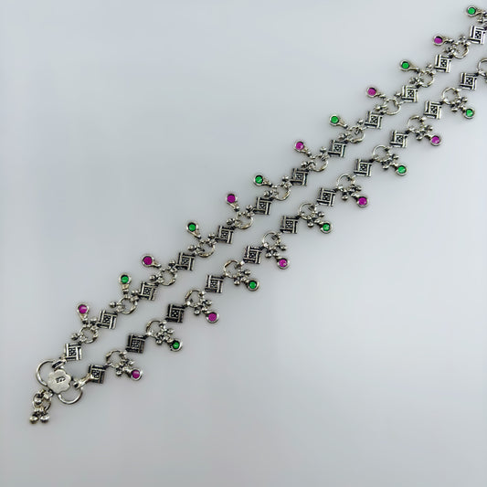 Vintage handmade oxidised Anklet