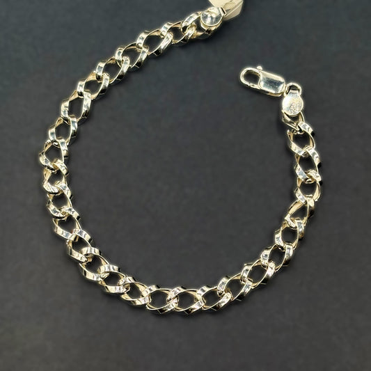 ✨ Classic Cuban Link Premium Men’s Bracelet – Hollow Design | Italian 92.5 Sterling Silver
