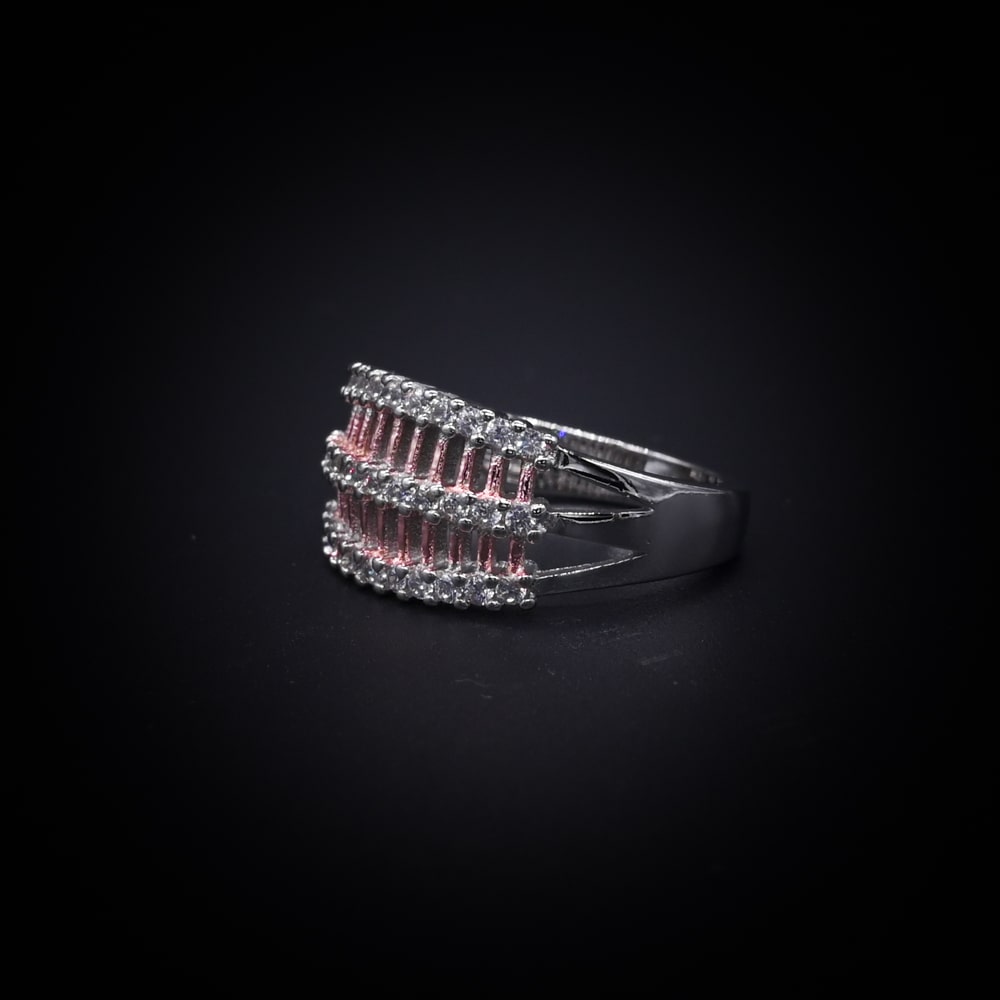 Royal Dual-Row Elegance Ring – Italian 92.5 Silver