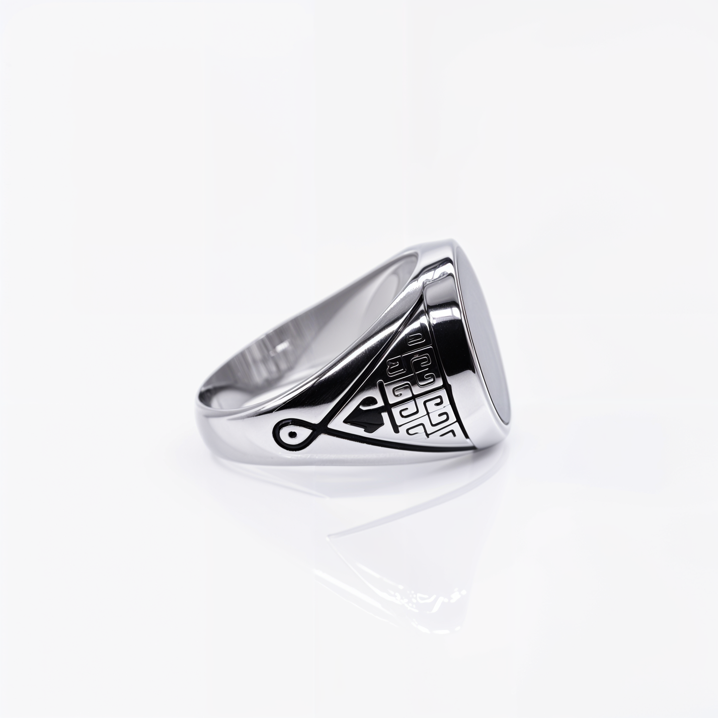 Turkish Style Men’s Silver Ring with Black Onyx