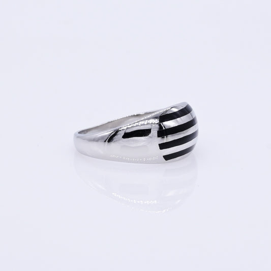 Turkish Style Men’s Silver Ring with Black Onyx