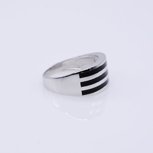 Turkish Style Men’s Silver Ring with Black Onyx