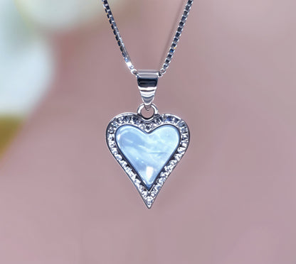 Elegant Heart Set in Italian 92.5 Silver