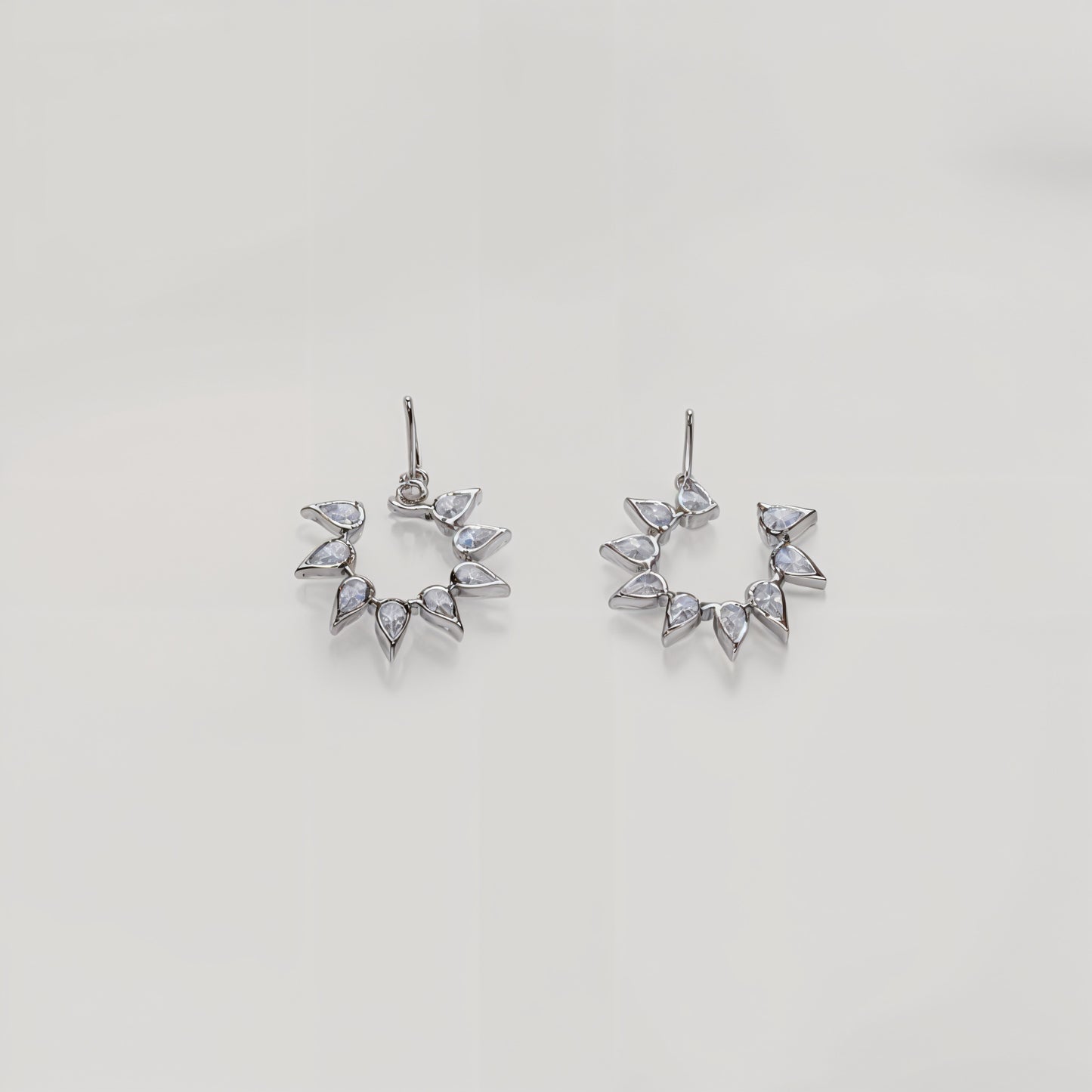 Radiant Halo Sparkle Studs in Italian 92.5 Silver