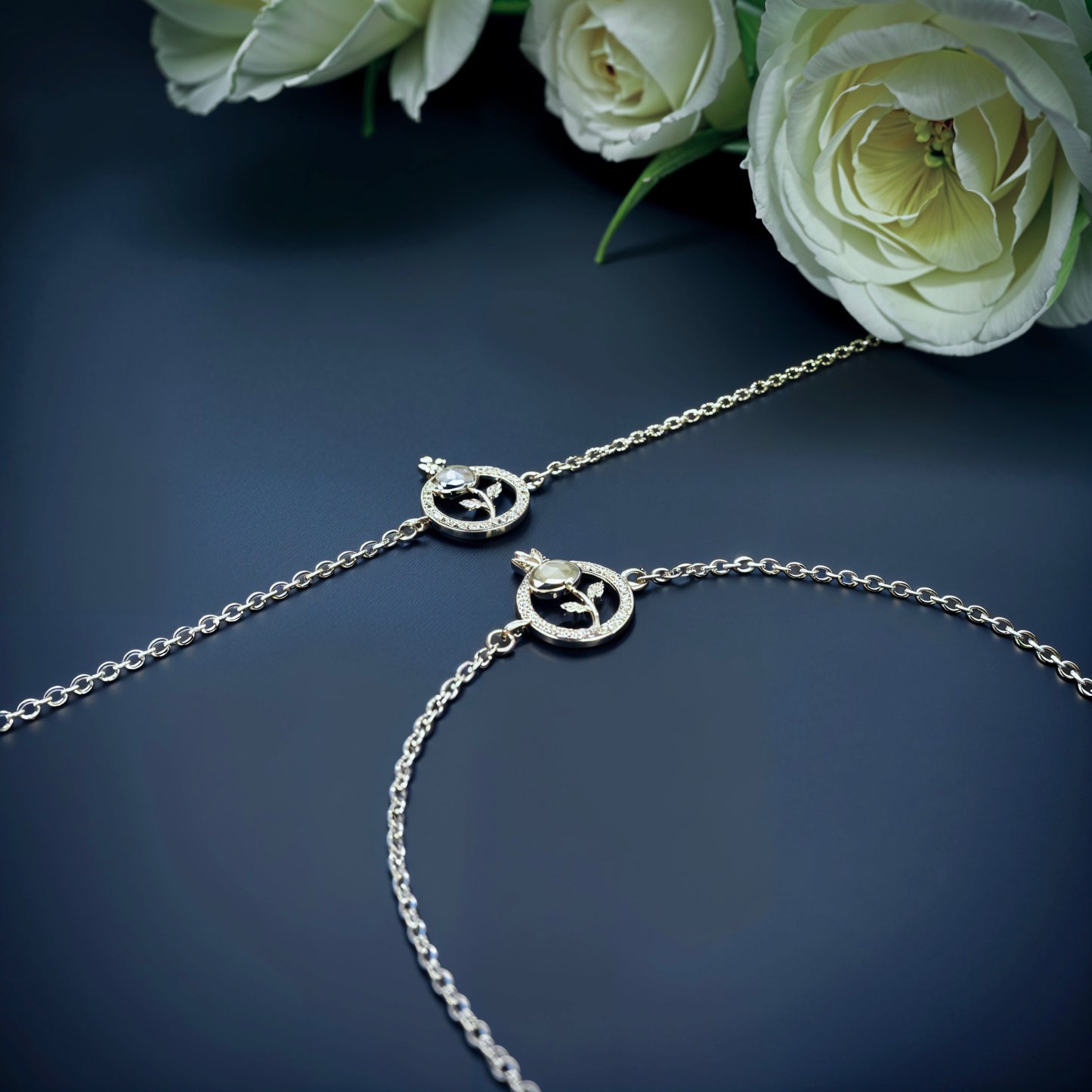 Royal Dove Charm Anklet in Italian 92.5 Silver