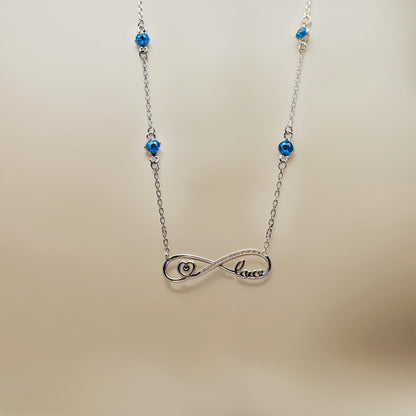 Infinity Love Necklace in Italian 92.5 Silver