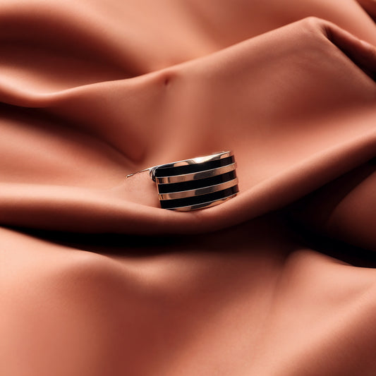 Turkish Style Men’s Silver Ring with Black Onyx