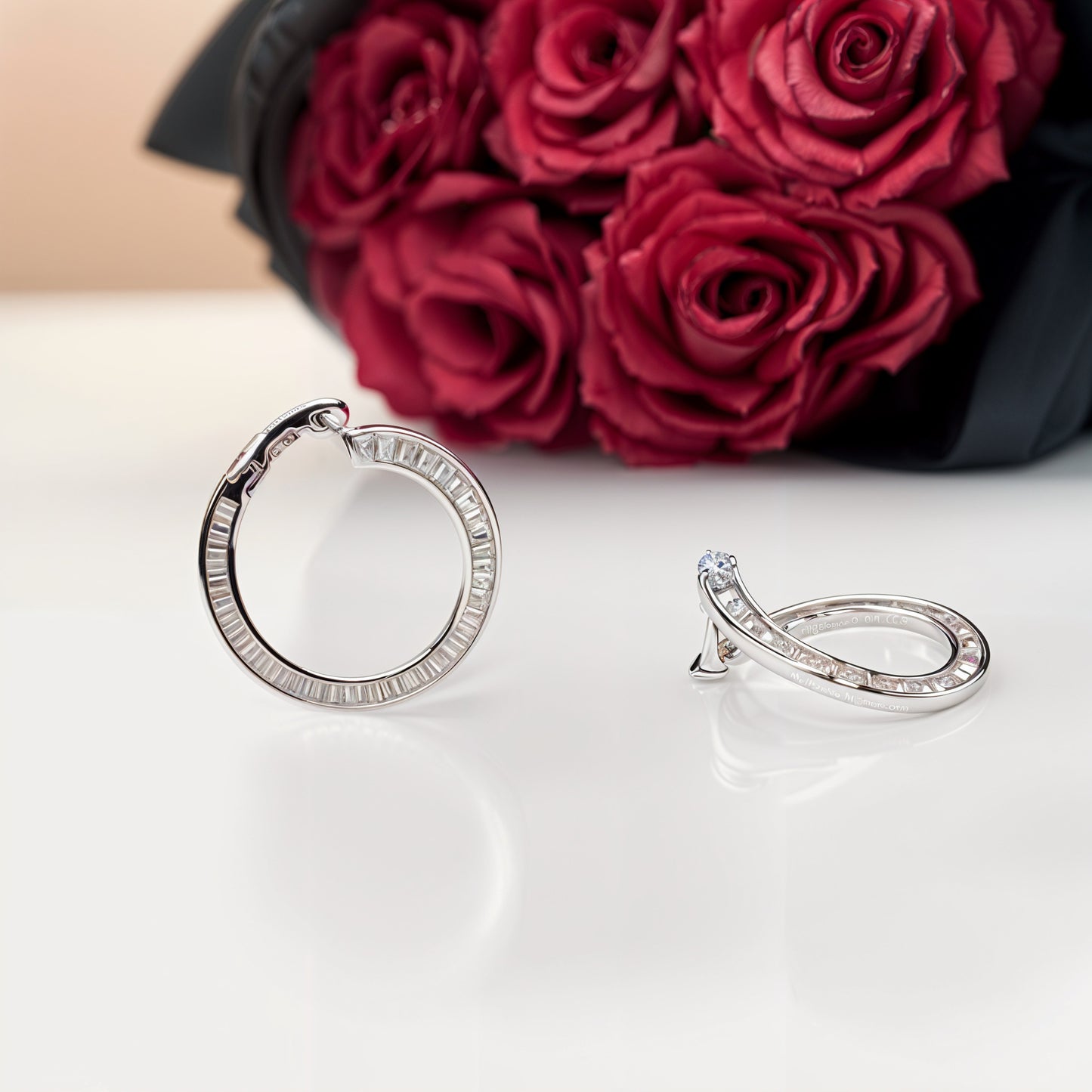 Eternal Radiance Baguette Hoops – Italian 92.5 Silver Elegance