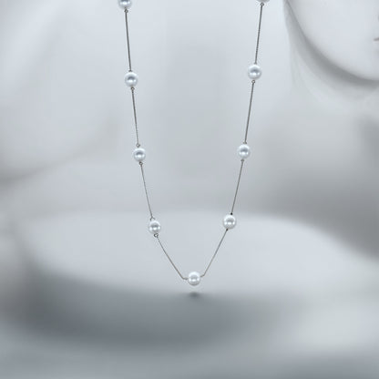 Classic Pearl Symphony Necklace in Italian 92.5 Silver