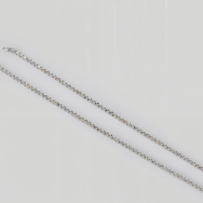 Royal Radiance Tennis Anklet in Italian 92.5 Silver