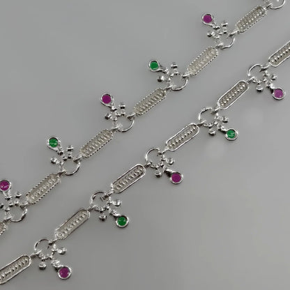 delicate cut stone embellishments Anklet