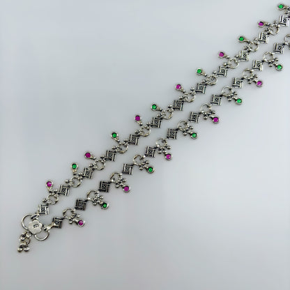 Vintage handmade oxidised Anklet