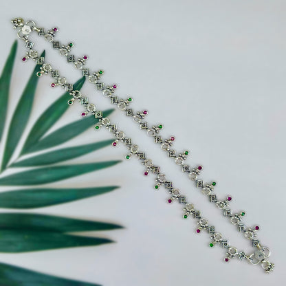 Vintage handmade oxidised Anklet