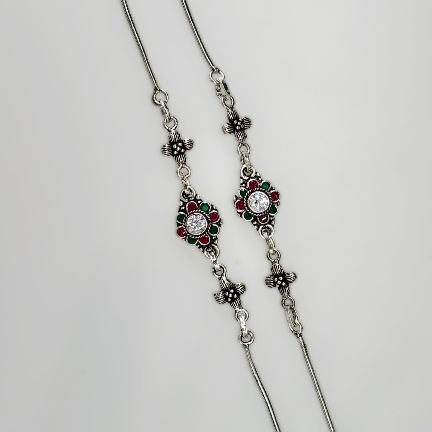 Antique Cut Stone Anklet