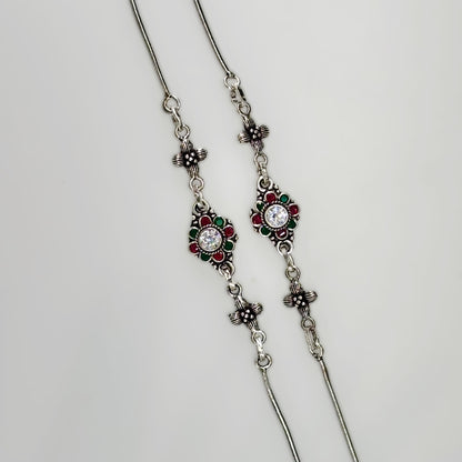 Antique Cut Stone Anklet