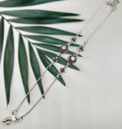 Antique Cut Stone Anklet