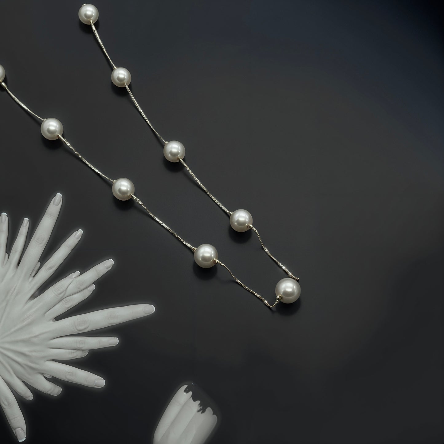 Classic Pearl Symphony Necklace in Italian 92.5 Silver