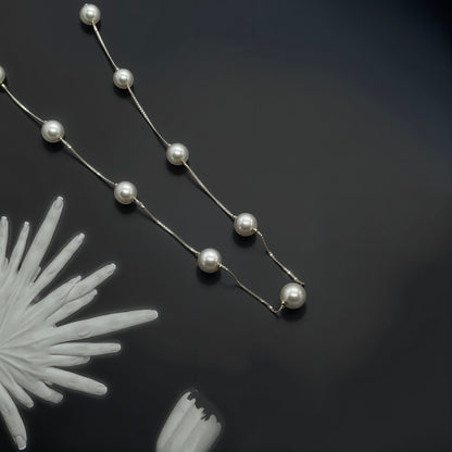 Classic Pearl Symphony Necklace in Italian 92.5 Silver