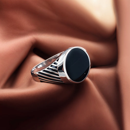 Turkish Style Men’s Black Onyx Ring