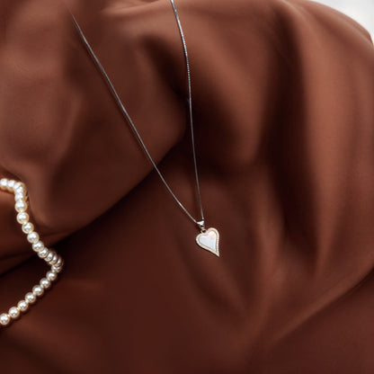 Elegant Heart Set in Italian 92.5 Silver