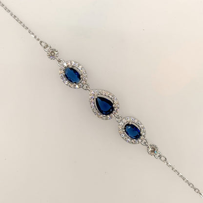Midnight Sapphire Royale Bracelet in Italian 92.5 Silver