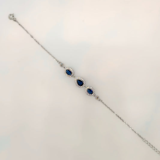 Midnight Sapphire Royale Bracelet in Italian 92.5 Silver