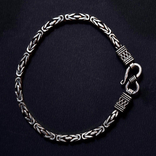 92.5 Silver Oxidized Chain Bracelet
