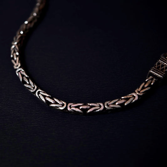 92.5 Silver Oxidized Chain Bracelet