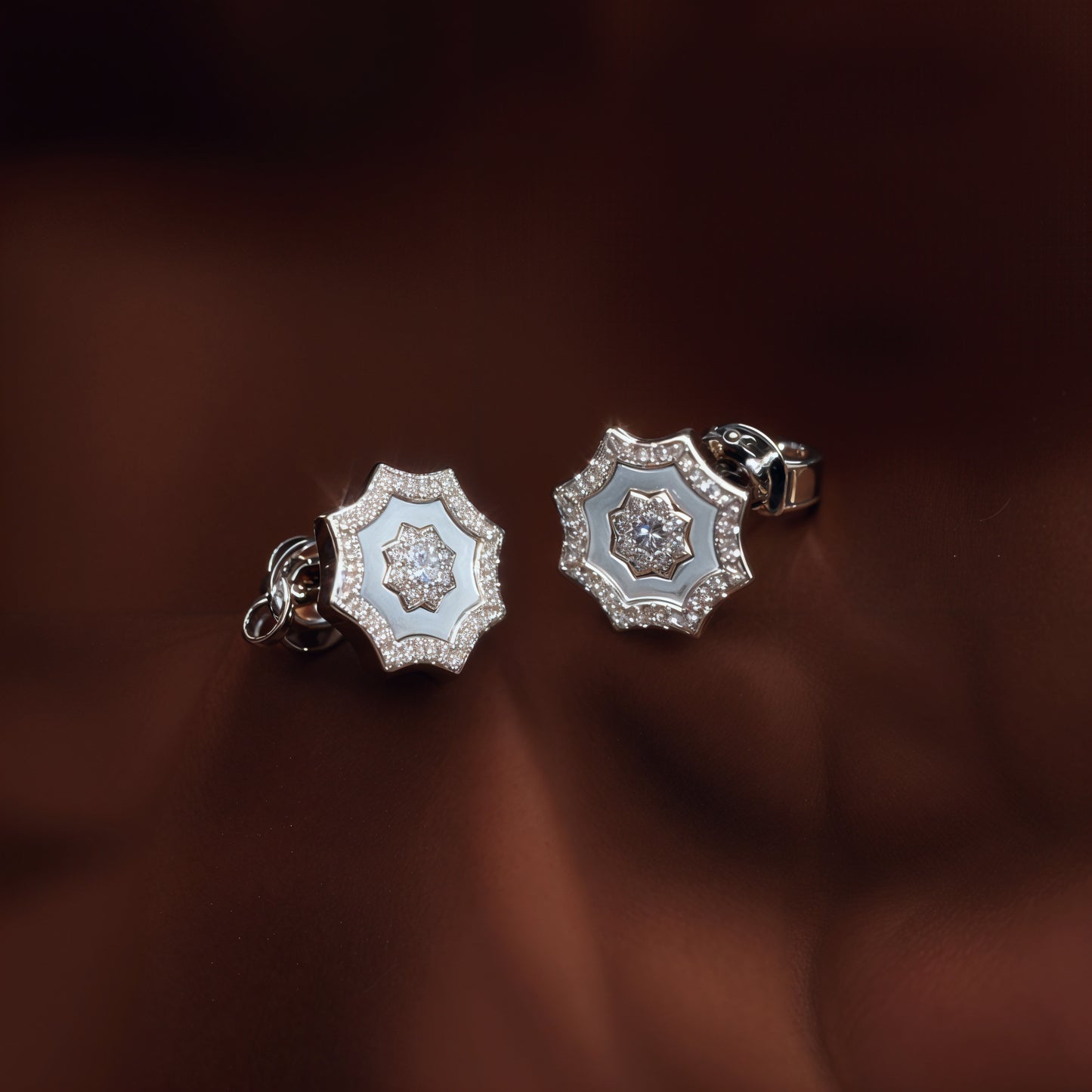 Luxury Floral Star Set in Italian 92.5 Silver