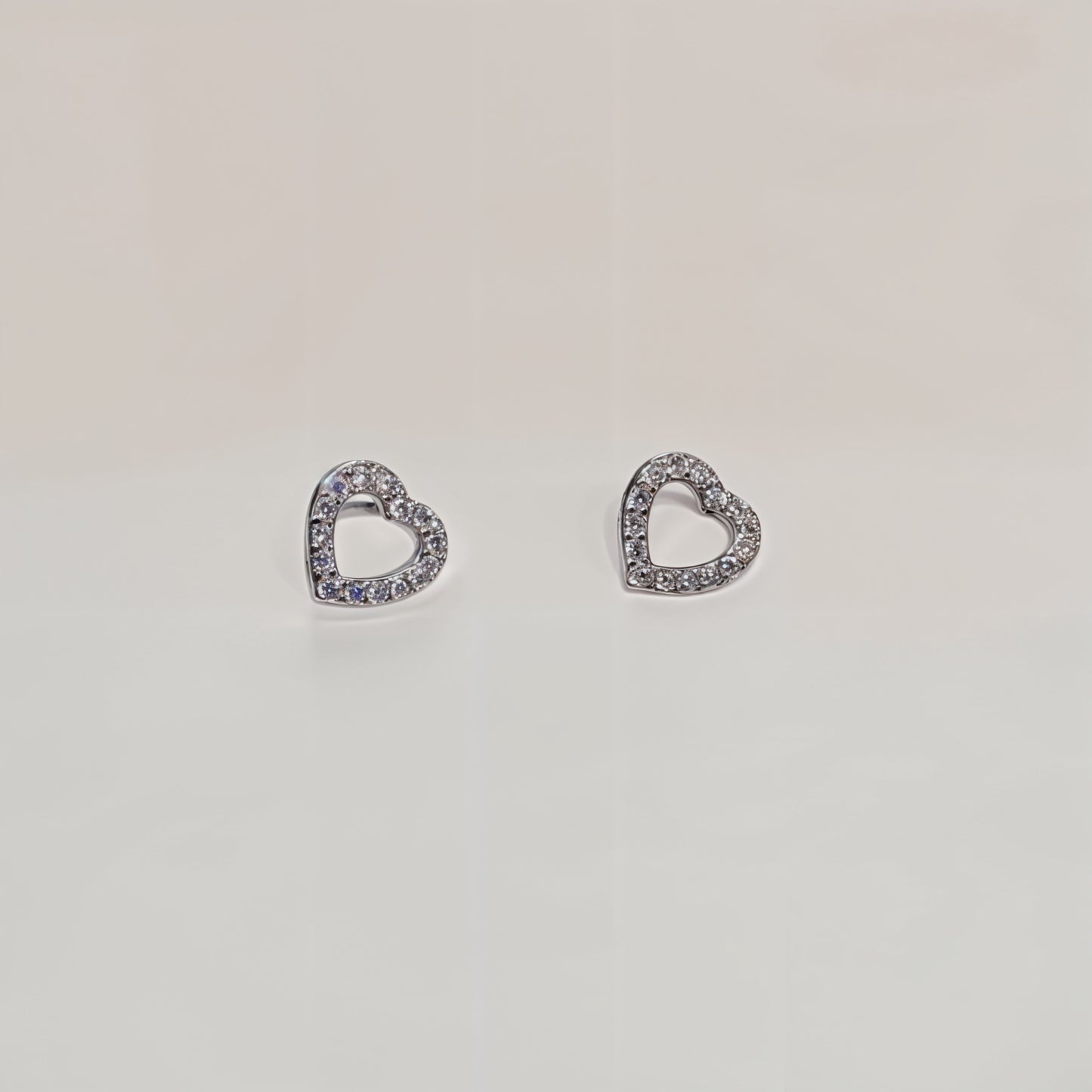 Eternal Heart Sparkle Studs in Italian 92.5 Silver”
