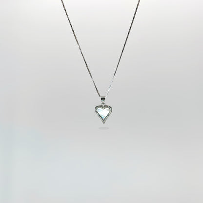Elegant Heart Set in Italian 92.5 Silver
