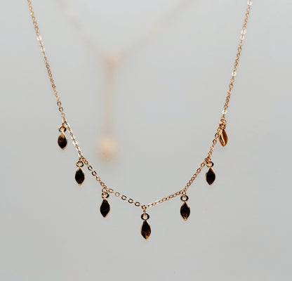 Leaf Charm Necklace in Italian 92.5 Silver