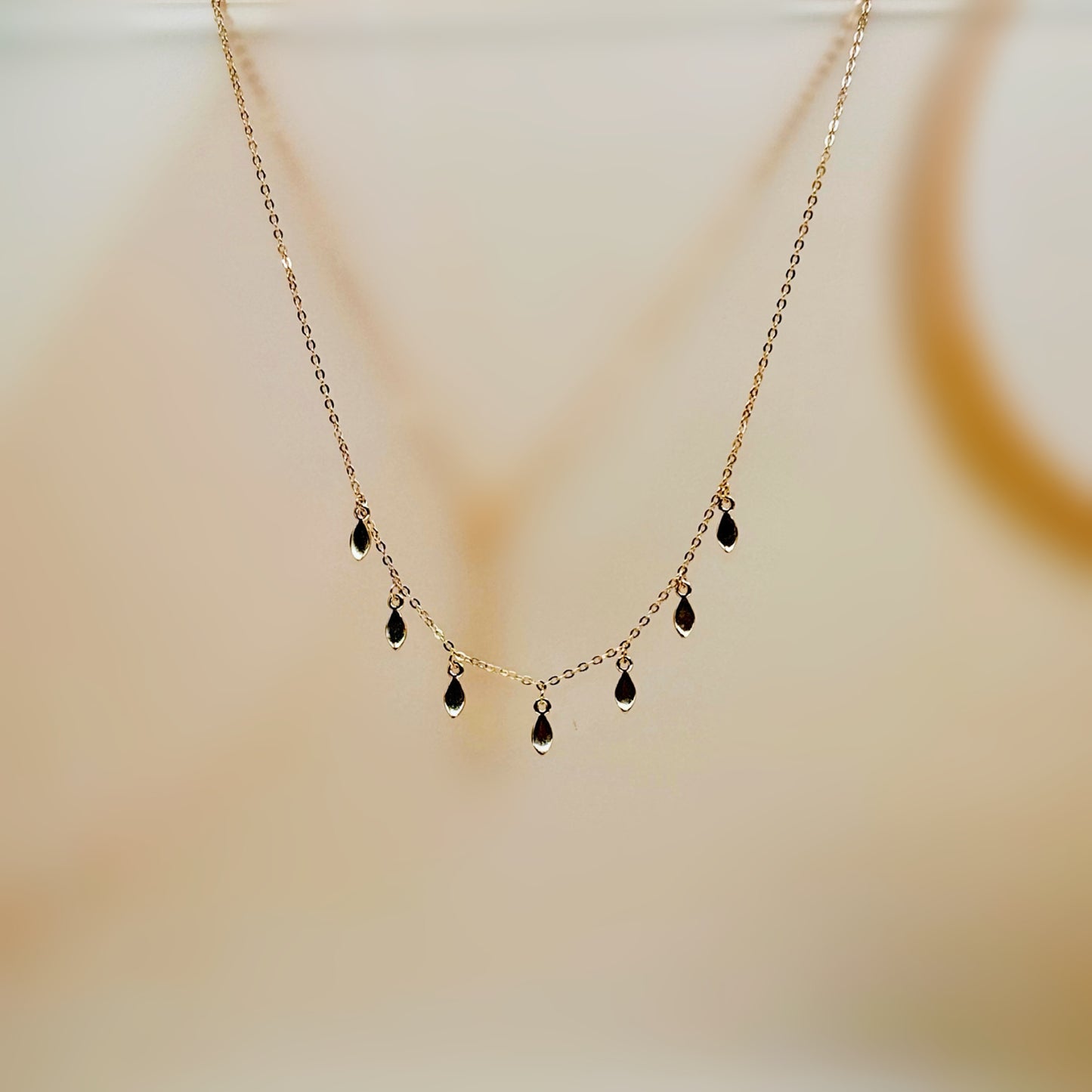 Leaf Charm Necklace in Italian 92.5 Silver