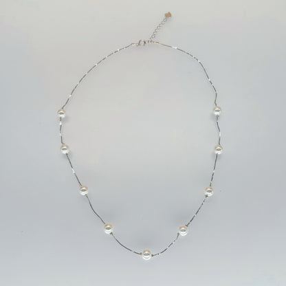 Classic Pearl Symphony Necklace in Italian 92.5 Silver