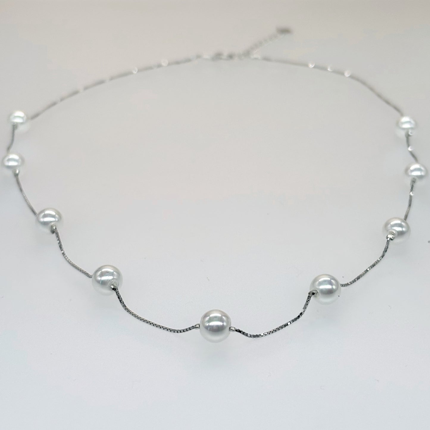 Classic Pearl Symphony Necklace in Italian 92.5 Silver