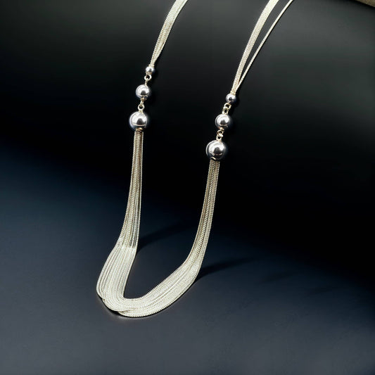 Celestia Cascade™ Italian Silver Statement Necklace