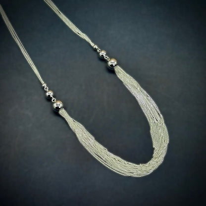 Celestia Cascade™ Italian Silver Statement Necklace