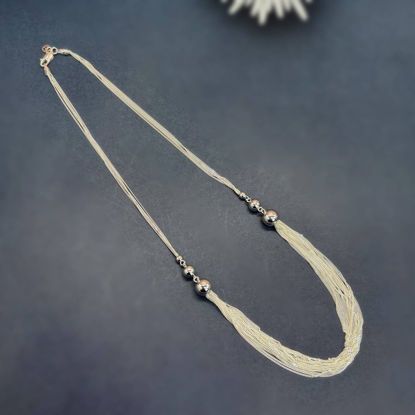 Celestia Cascade™ Italian Silver Statement Necklace