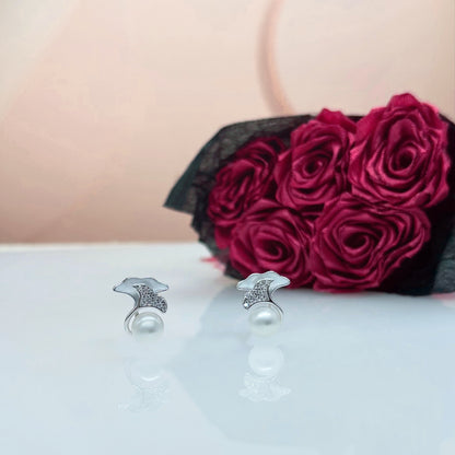 Opulent Pearl Crest Earrings in Italian 92.5 Silver