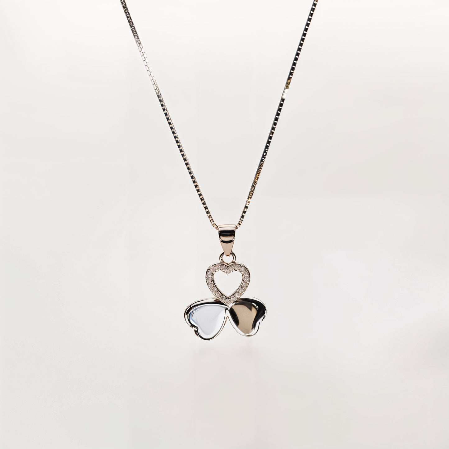Triple Heart Set in Italian 92.5 Silver