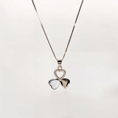 Triple Heart Set in Italian 92.5 Silver