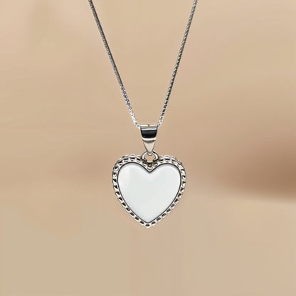 Classic Heart Set in Italian 92.5 Silver