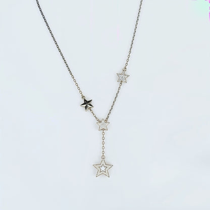 Starry Charm Necklace in Italian 92.5 Silver