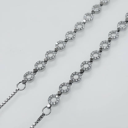 ✨ Imperial Aura CZ Circle Anklets ✨Italian 92.5 Sterling Silver | Timeless Luxury