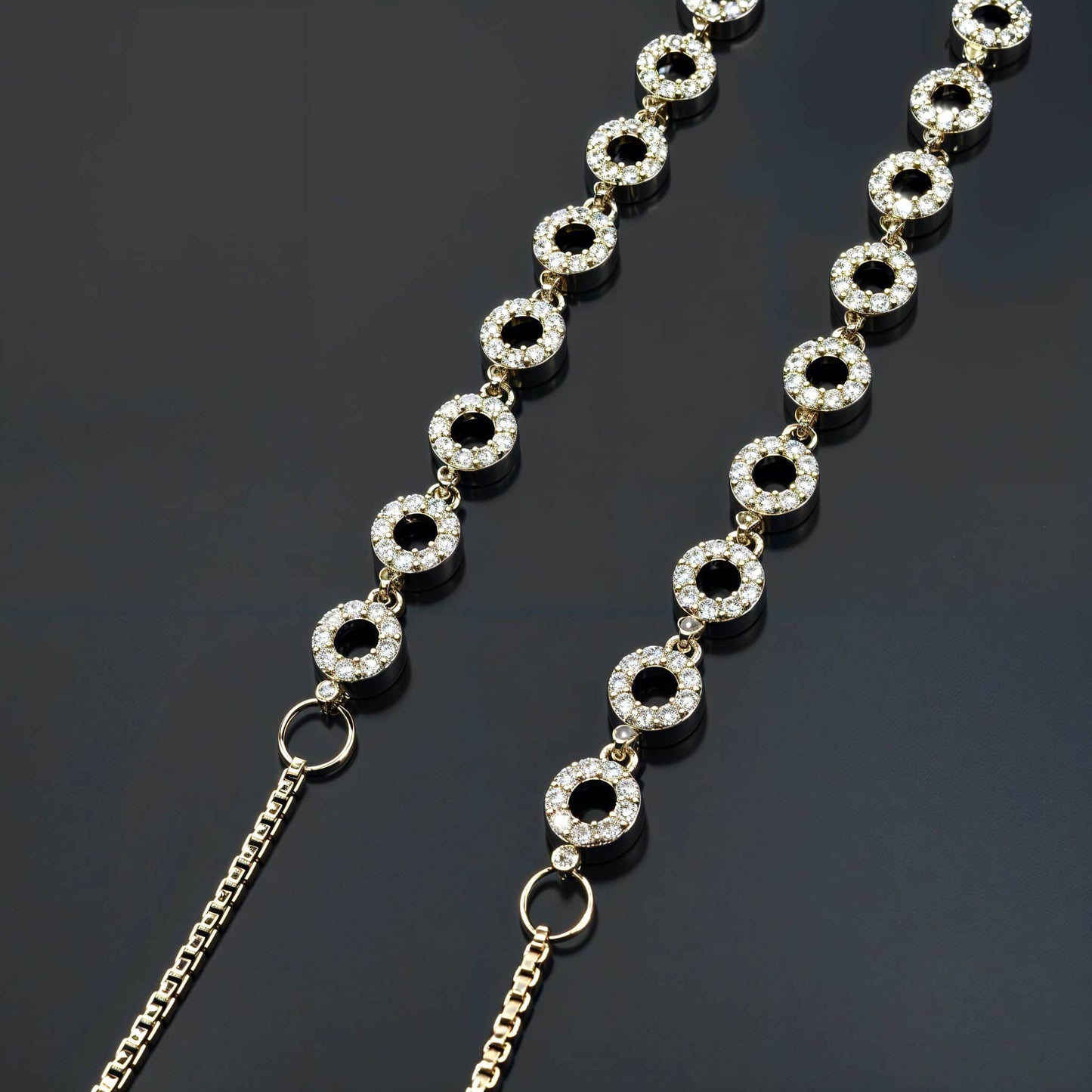 ✨ Imperial Aura CZ Circle Anklets ✨Italian 92.5 Sterling Silver | Timeless Luxury