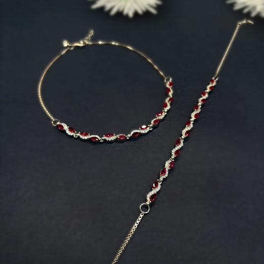 ❤️ Ruby Grace Royale Anklets ❤️ Italian 92.5 Sterling Silver | Timeless Feminine Elegance