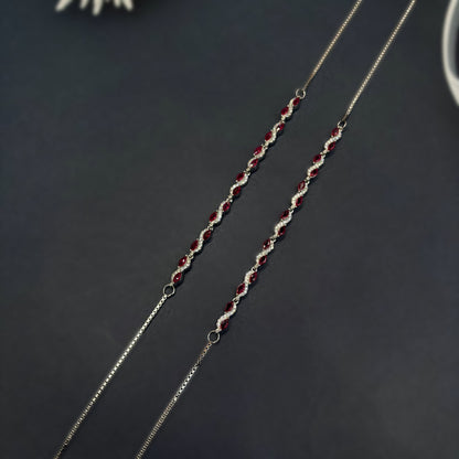 ❤️ Ruby Grace Royale Anklets ❤️ Italian 92.5 Sterling Silver | Timeless Feminine Elegance