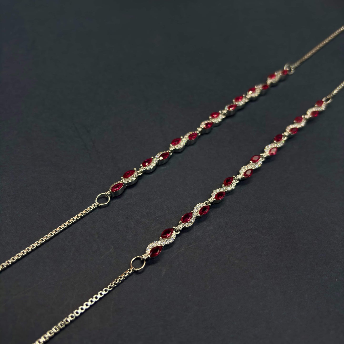 ❤️ Ruby Grace Royale Anklets ❤️ Italian 92.5 Sterling Silver | Timeless Feminine Elegance