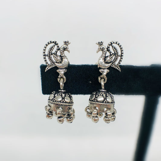 Peacock Jhumka Earrings